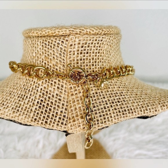 J. Crew Statement Necklace Pale Green & Blue Large Stones Choker with Extender - Picture 8 of 10